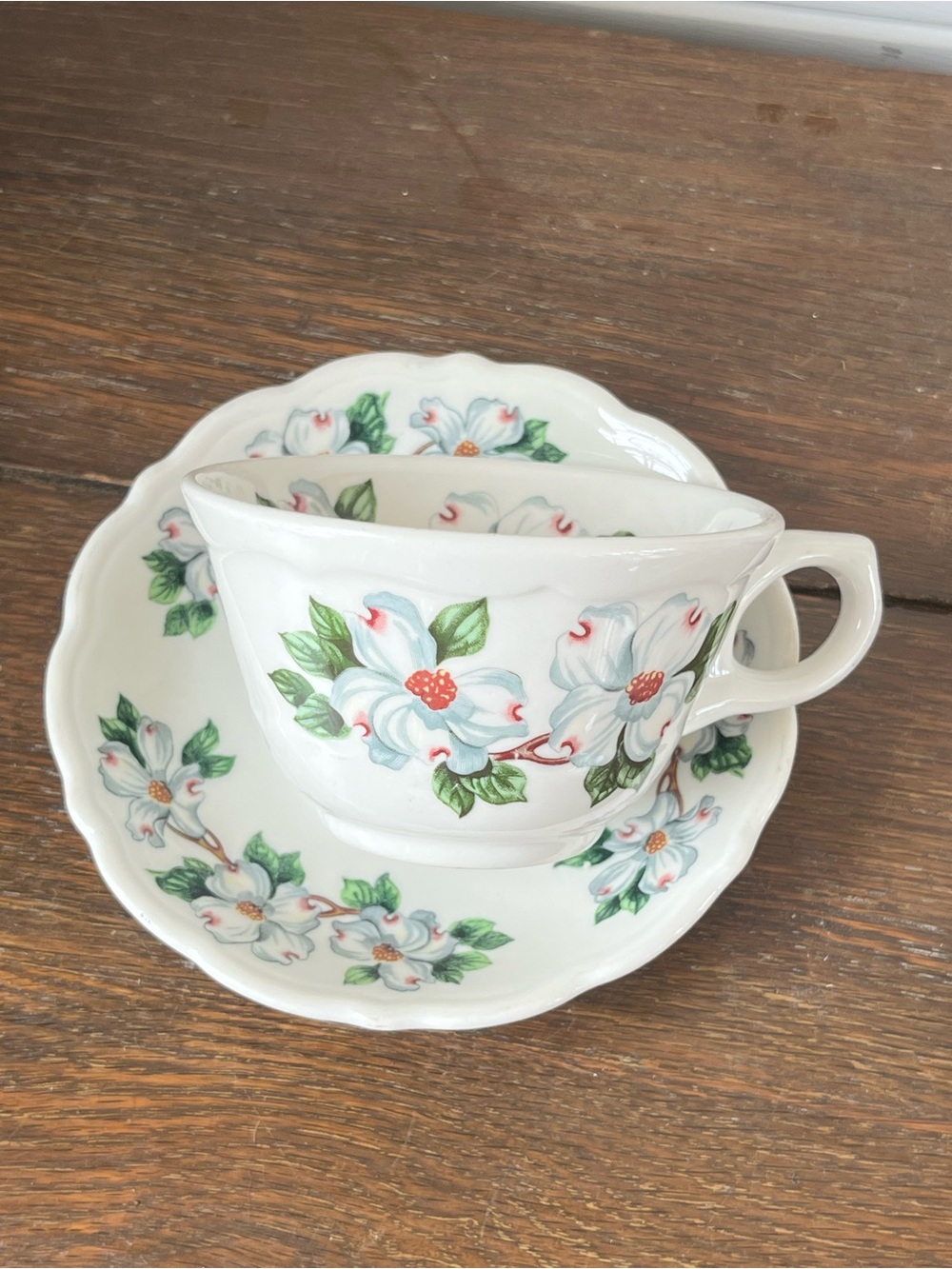 Syracuse china dogwood flower pattern teacup/cup and saucer